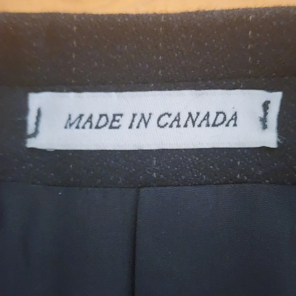 Yves Saint Laurent YSL Wool Pinstripe Blazer Navy Blue Jacket Business‎ Work VTG